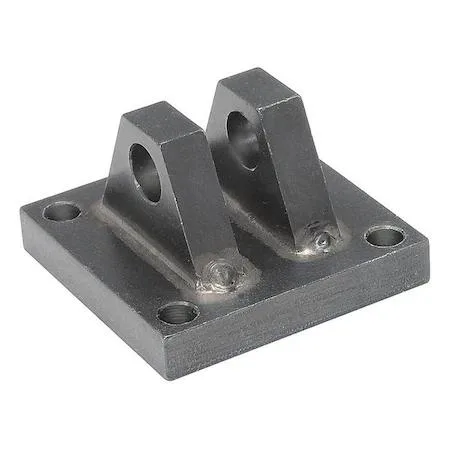 Aluminium clevis bracket, 4 inch bore, silver finish