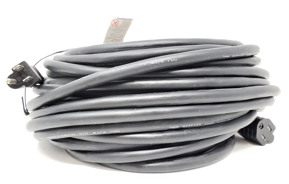 Micro Connectors Micro Connectors 100 ft 12/3 SJTW Outdoor Power Extension Cord NEMA 5-15P to 5-15R 20A 125V — product photo