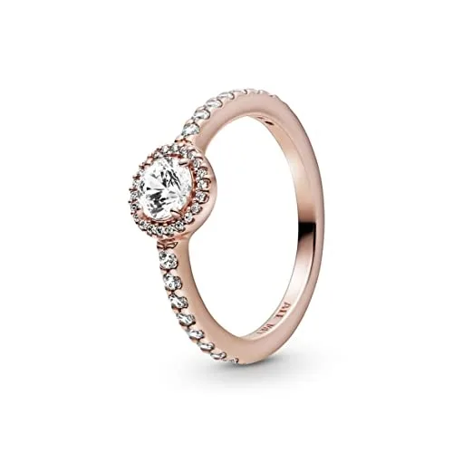 PANDORA PANDORA Classic Sparkle Halo Ring 14k rose gold-plated silver — product photo