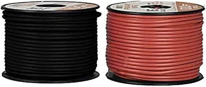 TAURKENAM TAURKENAM 12 Gauge Primary Automotive Wire Red Black 100ft 2 Roll Pack power adapter — product photo