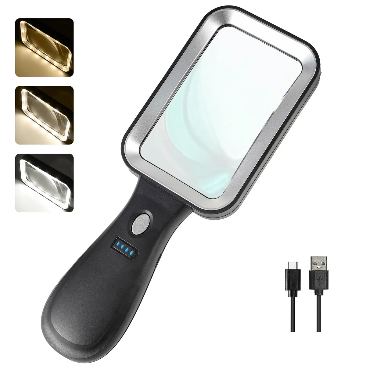  GABORISH XT-1716A 10X Rechargeable Reading Glass — product photo