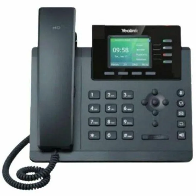 Yealink Network Technology Co., Ltd Yealink Network Technology Co., Ltd SIP-T34W phone with handset cord, stand, quick start guide, power adapter — product photo