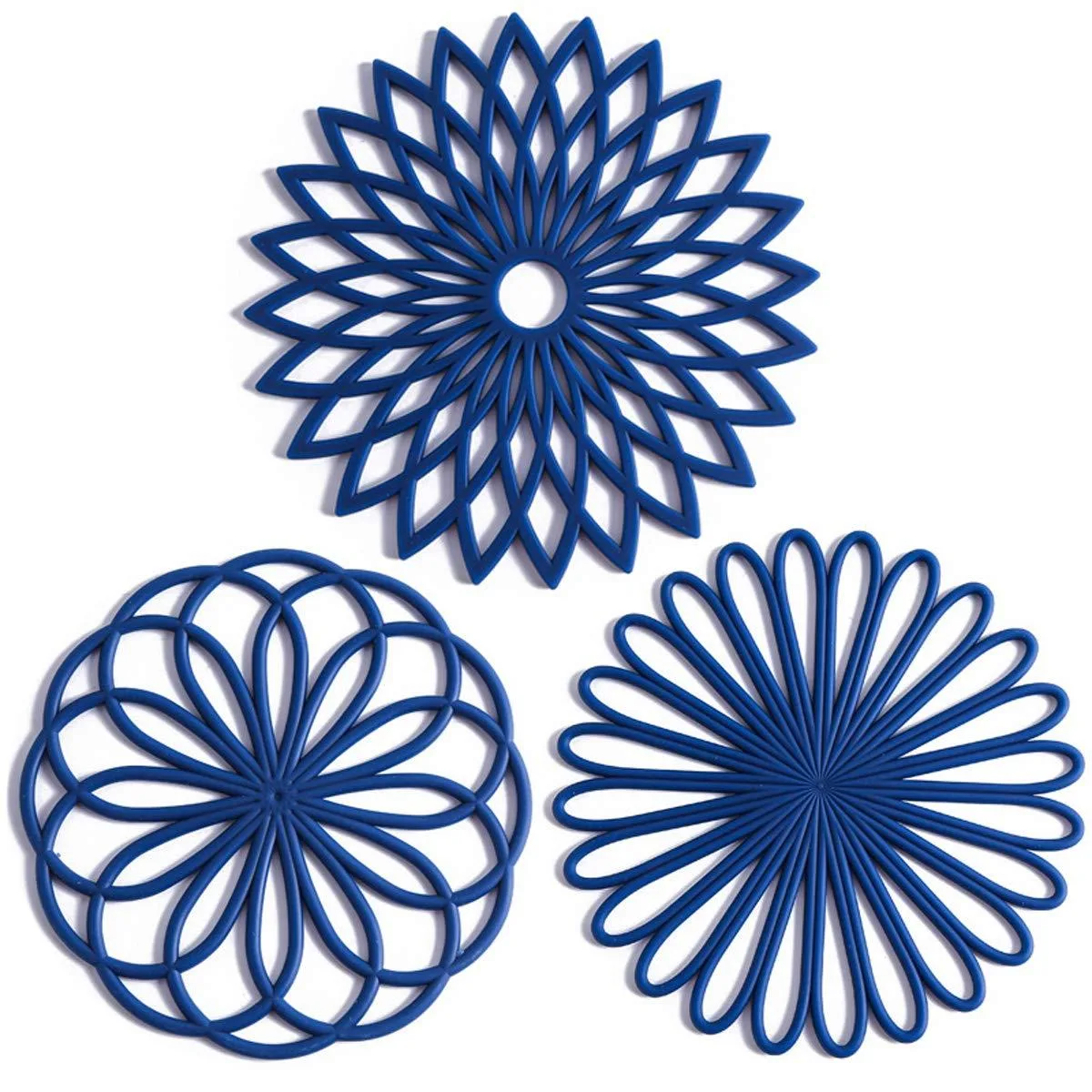 Silicone Trivet Set 3 Navy Blue — product photo