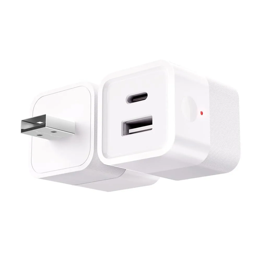Compact white USB WiFi adapter, small rectangular form with LED indicator