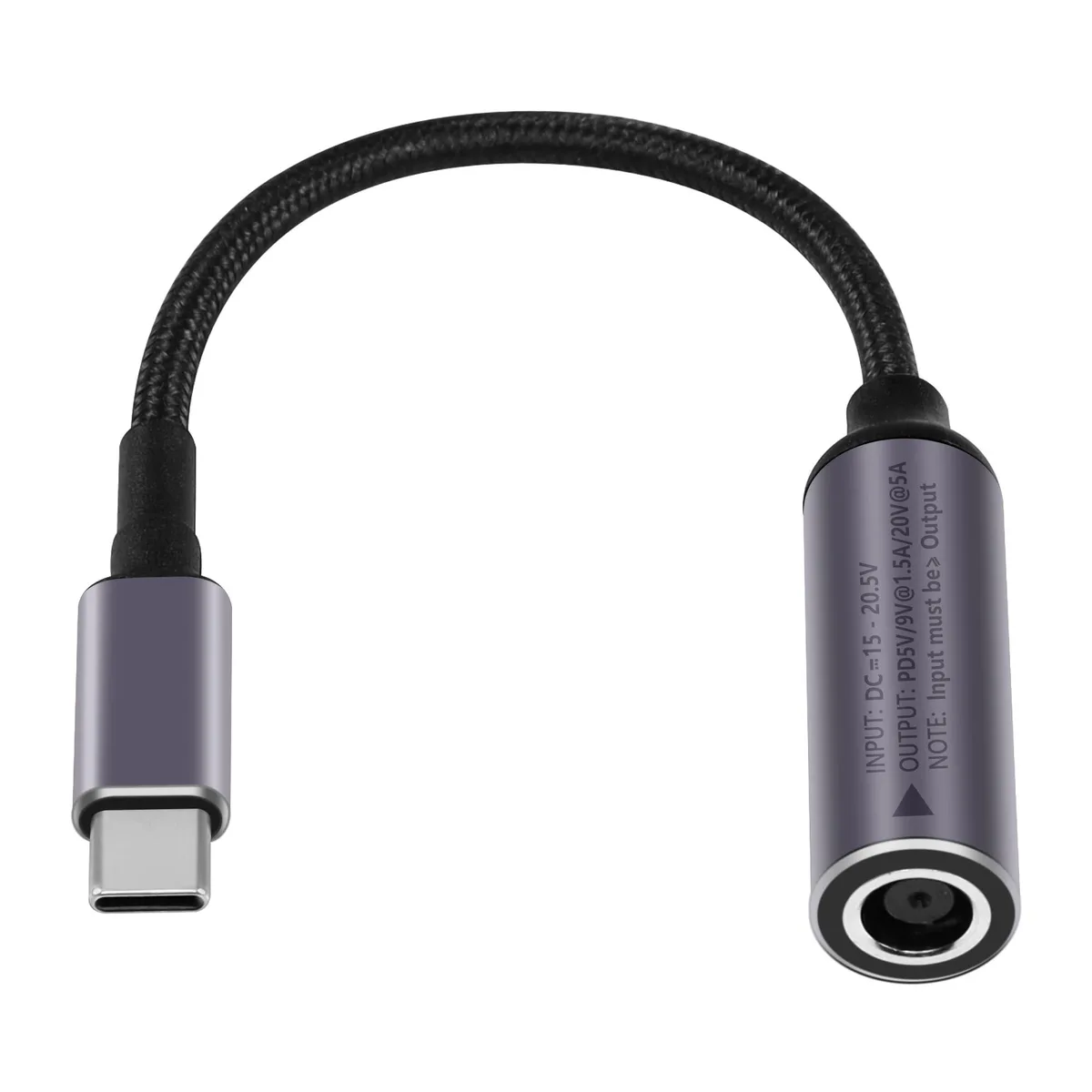 BUCIER BUCIER DC 7.4mm x 5.0mm Female to USB-C Male 100W PD Cable Blue — product photo