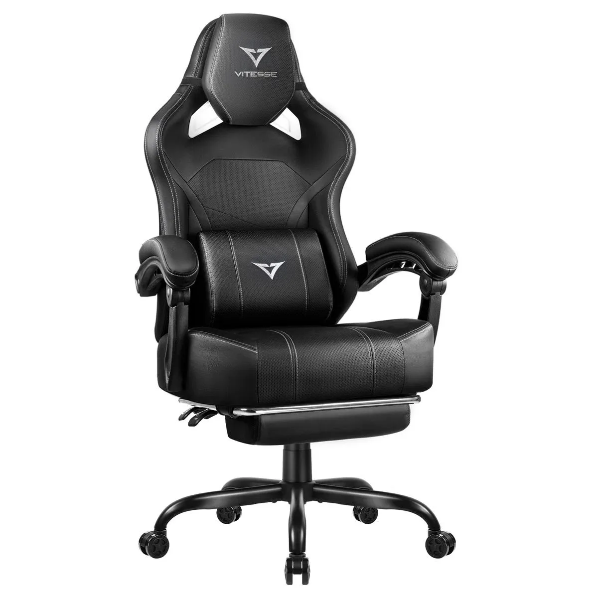 Vitesse Vitesse WZ-ZGGC-WHT-202411 gaming chair Black+White 300lb — product photo