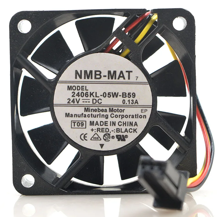 SXDOOL SXDOOL MODEL2406KL-05W-B59 60mm 24V 0.13A 4600 RPM 130 CFM 2 Ball case fan — product photo