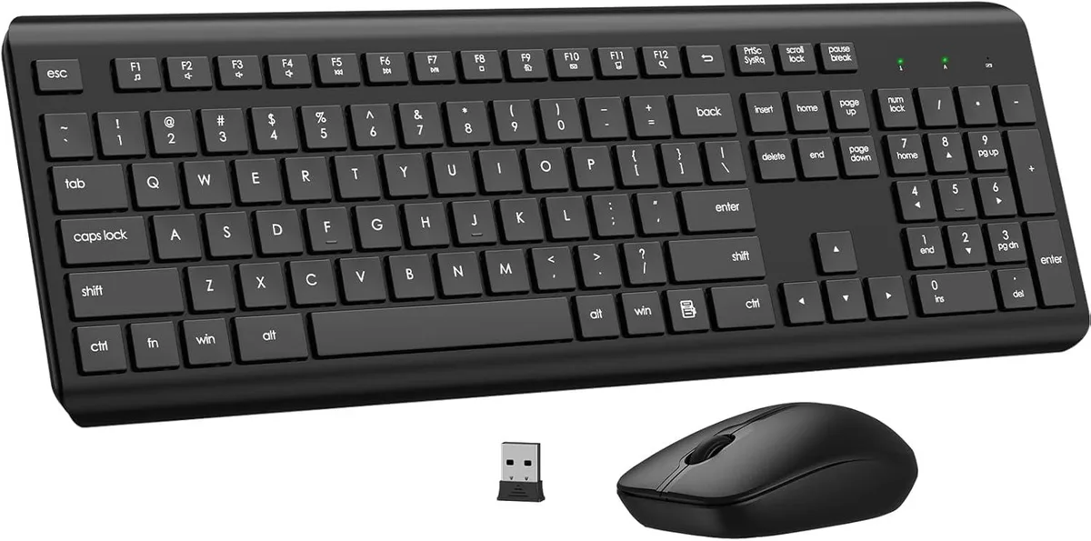 TUKO TUKO Wireless Gaming Keyboard &amp; Mouse Combo 2.4 GHz 1600 DPI 365-Day Battery — product photo