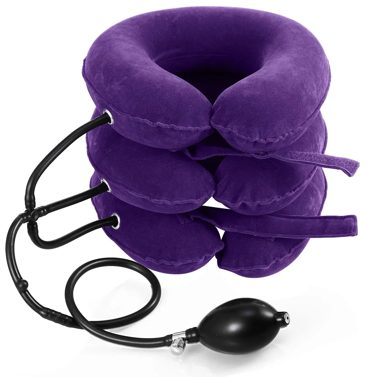 Black inflatable neck brace, small size, ten units