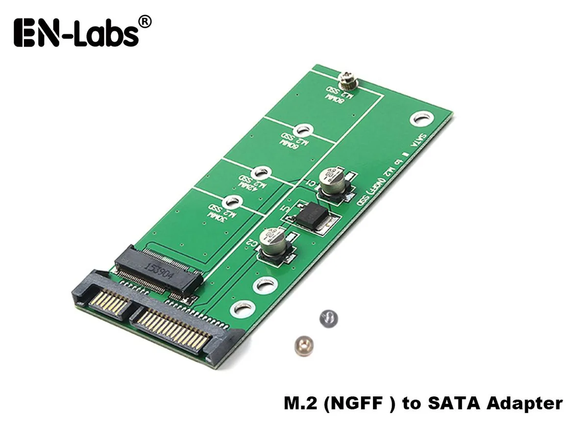EN-Labs EN-Labs SATA3TONGFFAD M.2 SATA to SATA Adapter 2230/2242/2260/2280 B-key B+M-key — product photo
