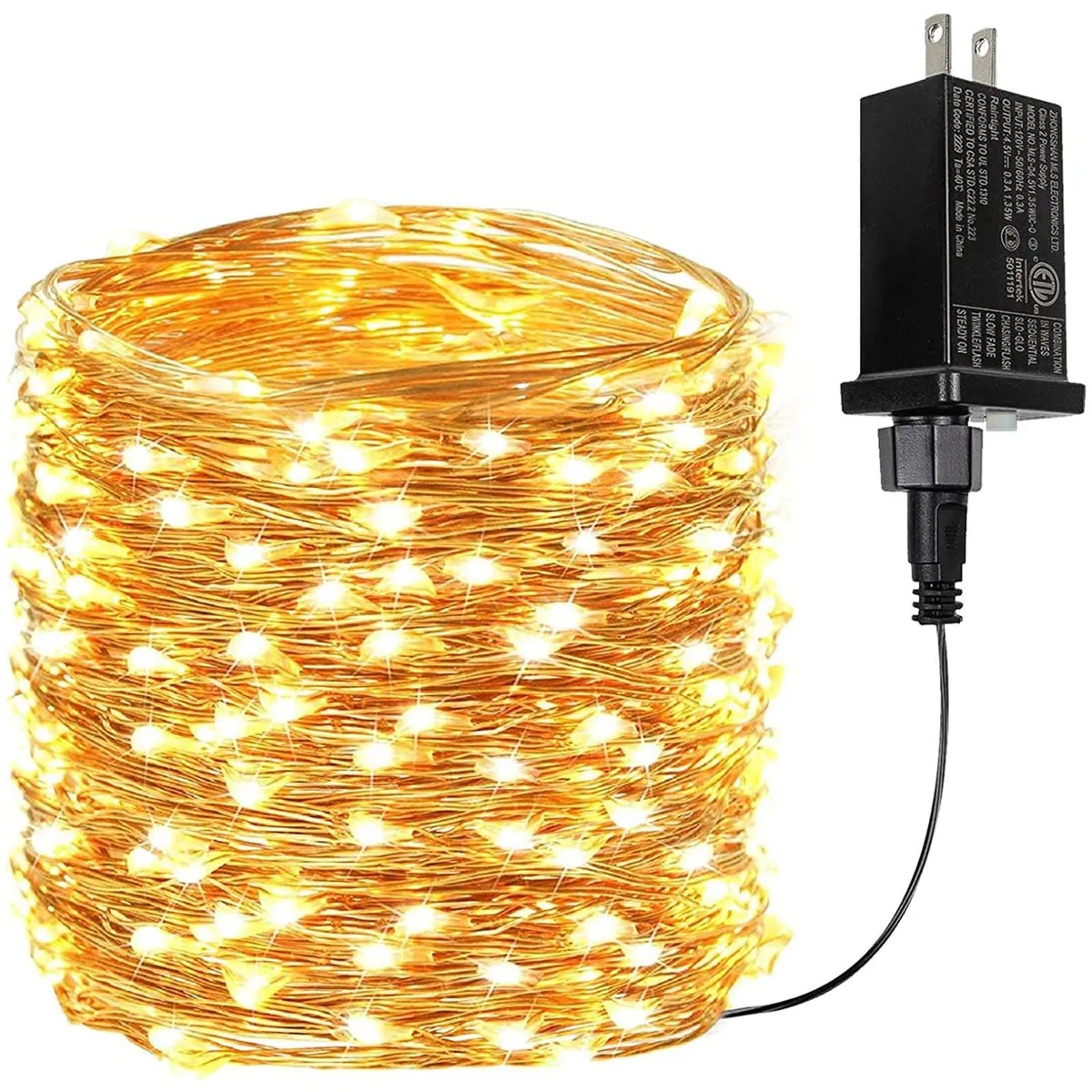 Rosewill BHCLIGHT 66ft 200 LED String Lights IP44 Warm White — product photo