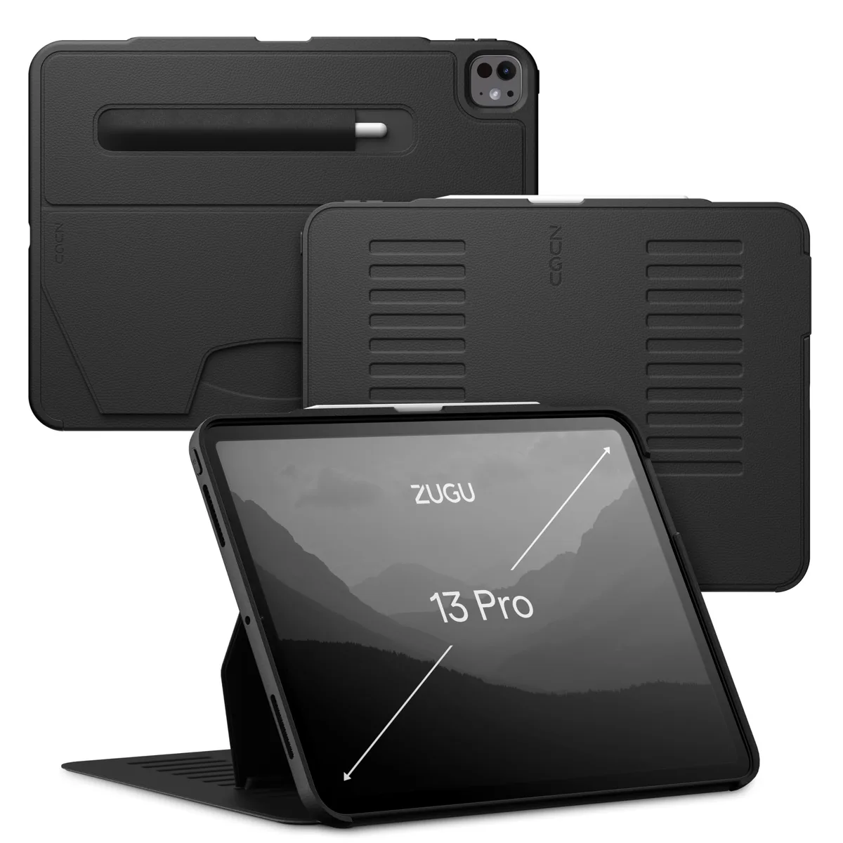  Zugu iPad Pro 13 (M4/M5) 2024/2025 Case Black — product photo