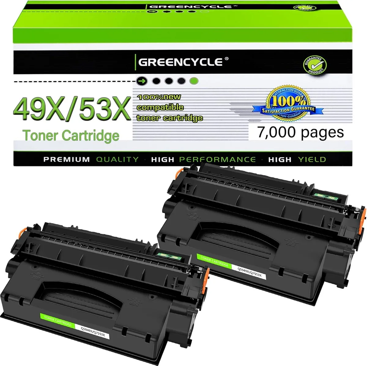GREENCYCLE GREENCYCLE Q5949X toner cartridge 2-pack black 7000 pages — product photo