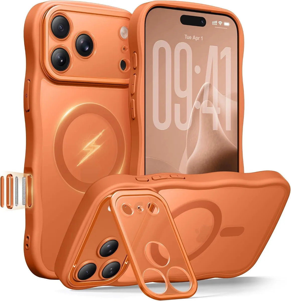 Transcend Transcend iPhone 17 Pro Max Case with Stash Stand Orange 6.9 — product photo