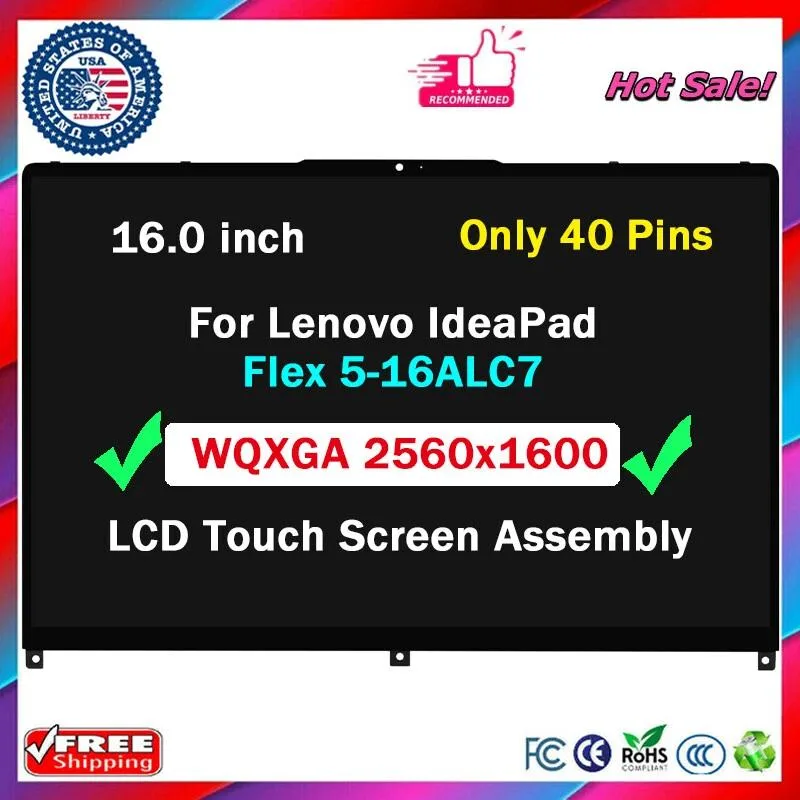 NUOLAISUN NUOLAISUN 16" WQXGA Touchscreen for Lenovo IdeaPad Flex 5 16ALC7 82RA003UUS 5D10S39795 — product photo