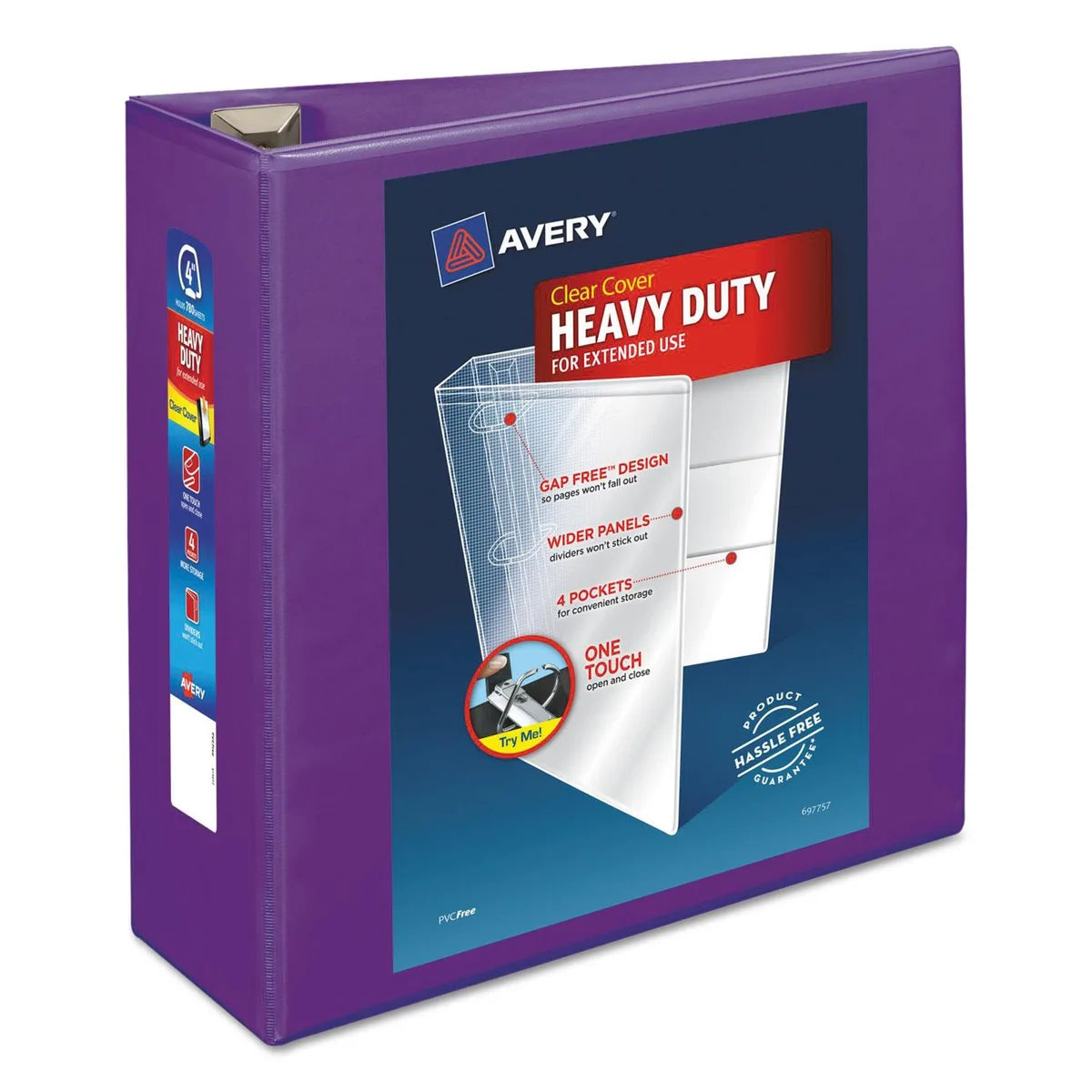 Avery Avery AVE79813 Heavy-Duty View Binder 4" Purple — product photo