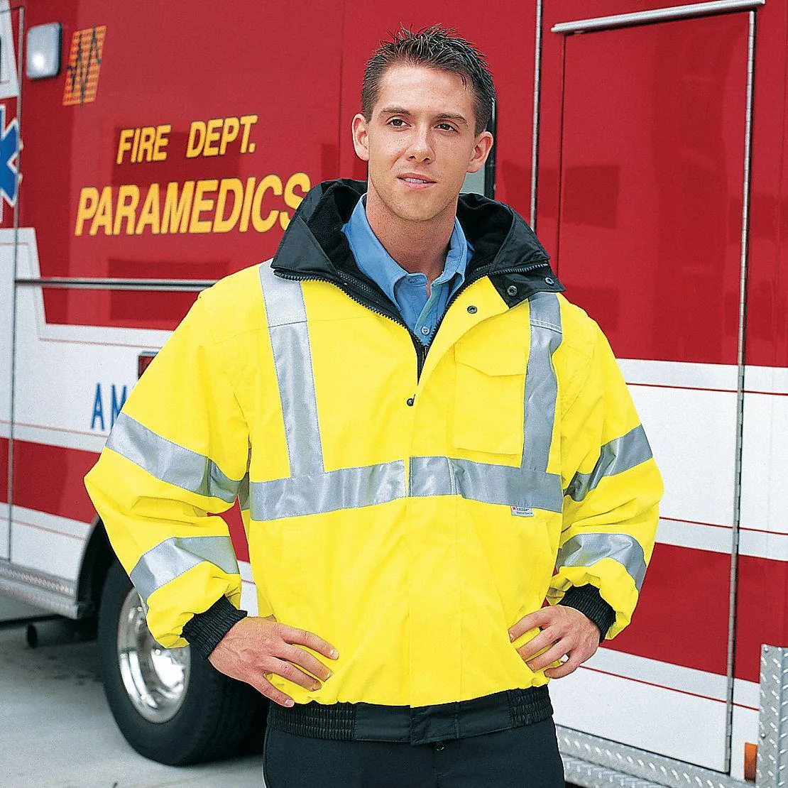 Occunomix Occunomix Bomber Rain Jacket with Removable Vest S Yellow personal protective equipment — product photo