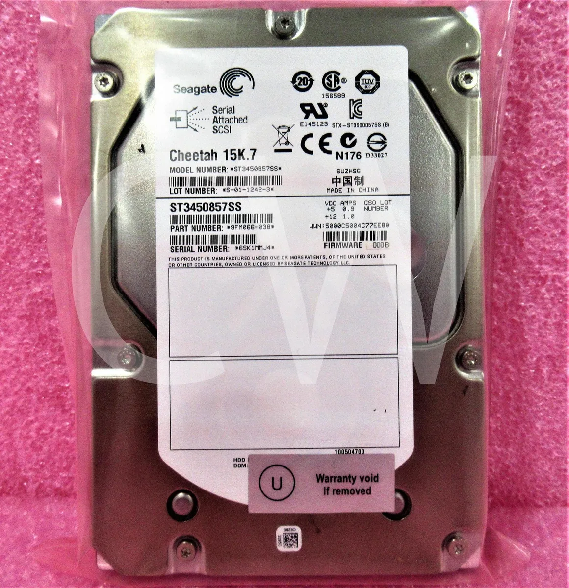 Seagate Seagate Cheetah 15K.7 ST3450857SS 450GB 15000RPM 6Gbps 16MB 3.5" SAS internal hard drive — product photo