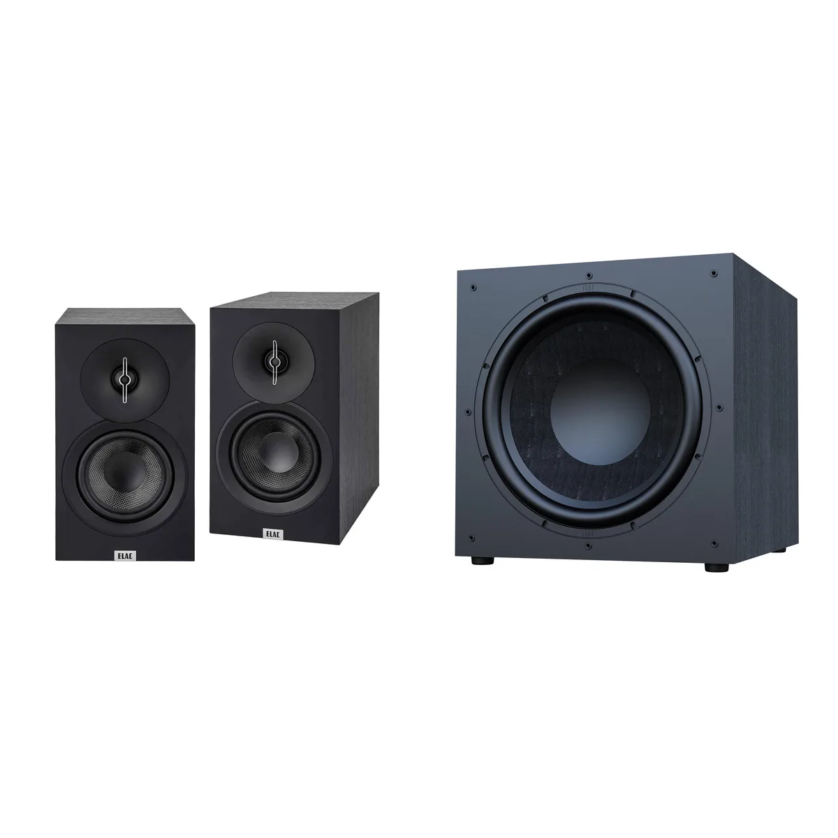 Elac Elac Debut 3.0 DB53 bookshelf pair with DS153 15 inch subwoofer — product photo