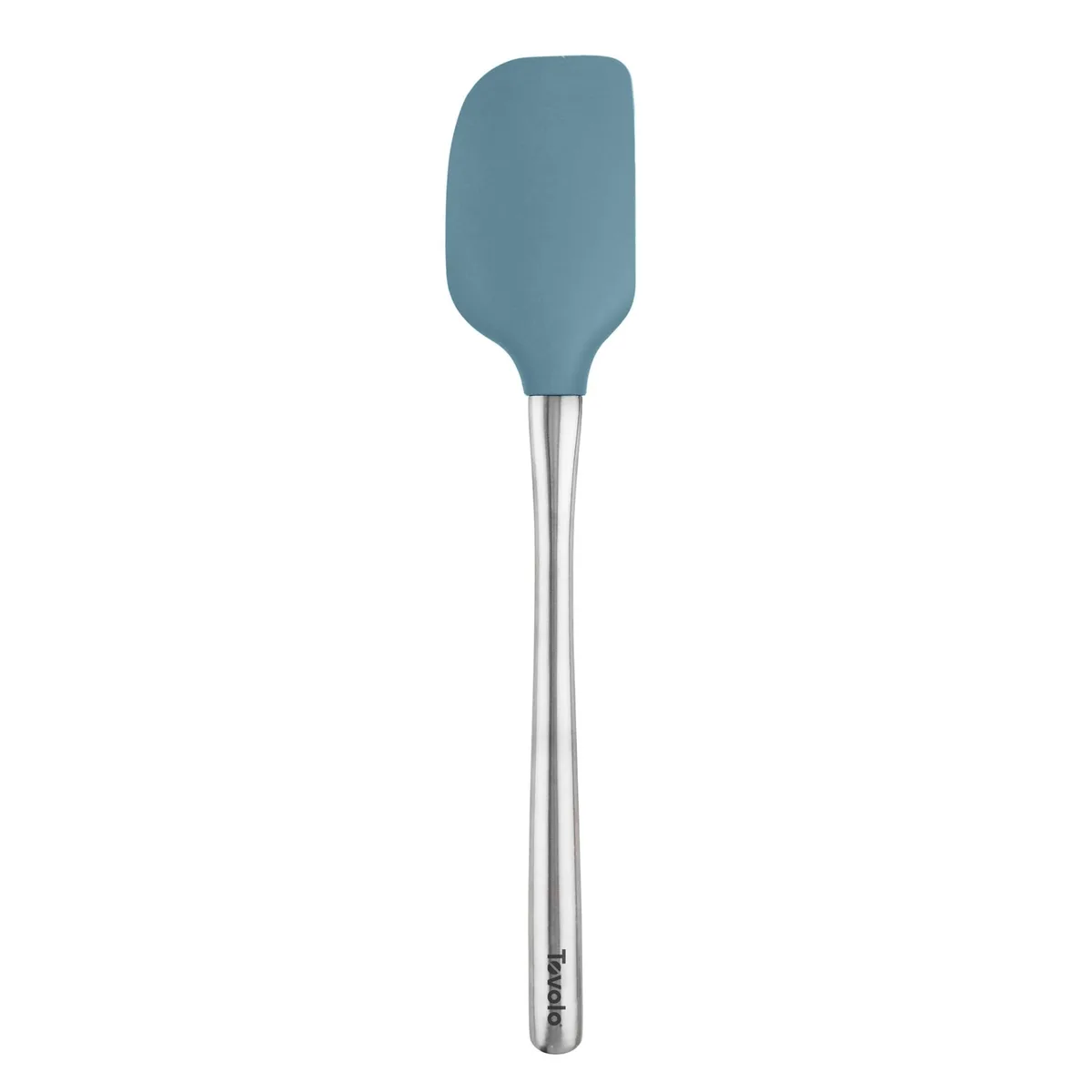 Blue Slate silicone spatula with stainless steel handle, 12.5 inches long, angled flexible head