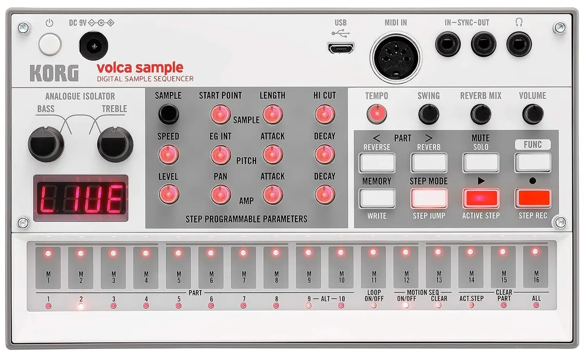 LORDWORLD LORDWORLD Volca Sample 2 Digital Sample Sequencer Drum Machine 16-step — product photo