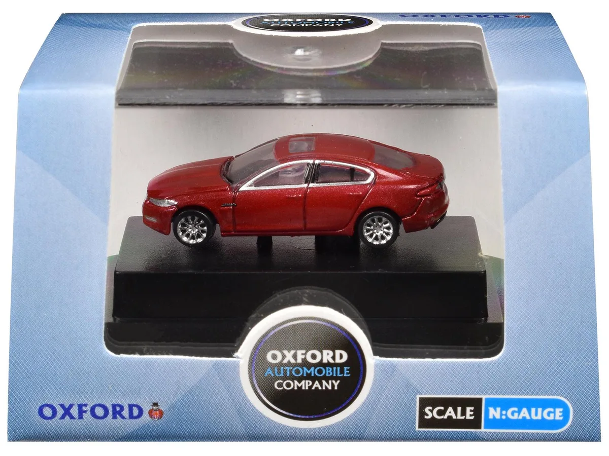 Oxford Diecast Oxford Diecast Jaguar XF RHD Carnelian Red 1/148 hobby collectible — product photo