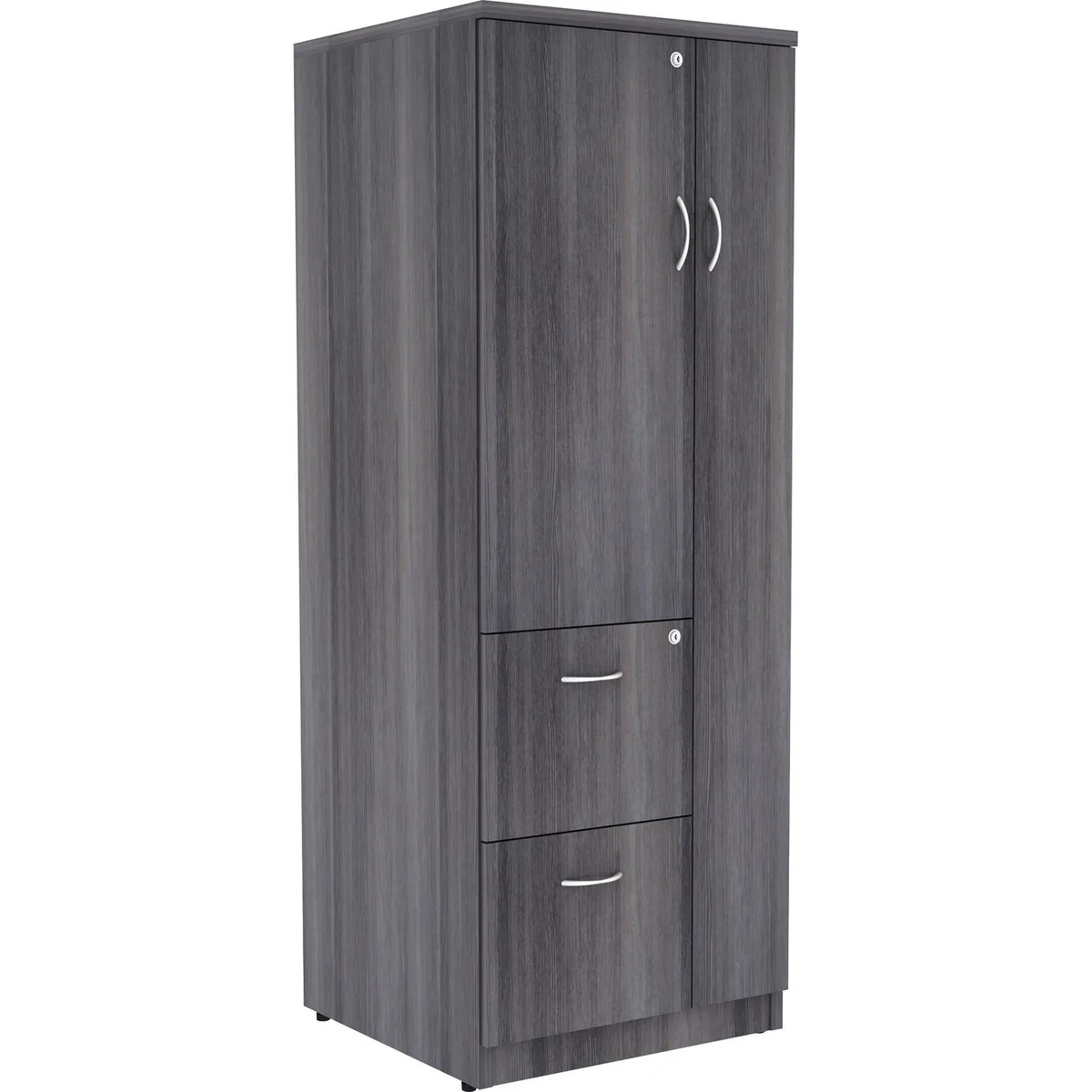 Lorell Lorell 69659 Tall Storage Cabinet 4-compartment Mahogany office furniture — product photo