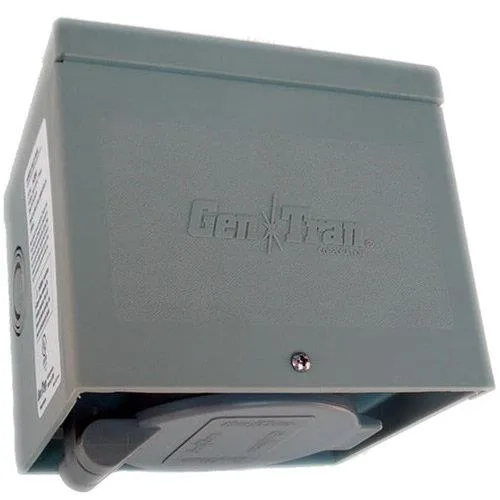 White non-metallic power inlet box with flip lid, model 6341, 50 amp twistlock