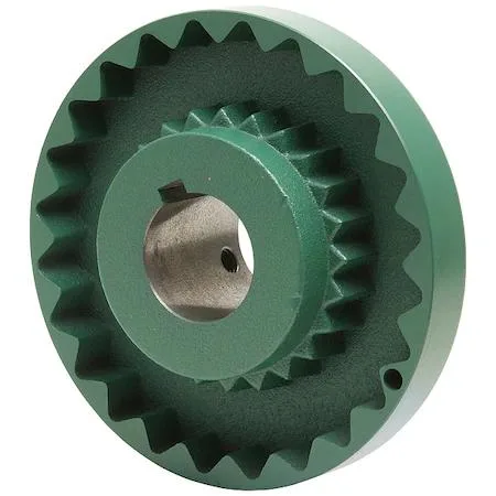 Cast iron coupling flange with keyed bore, machined finish
