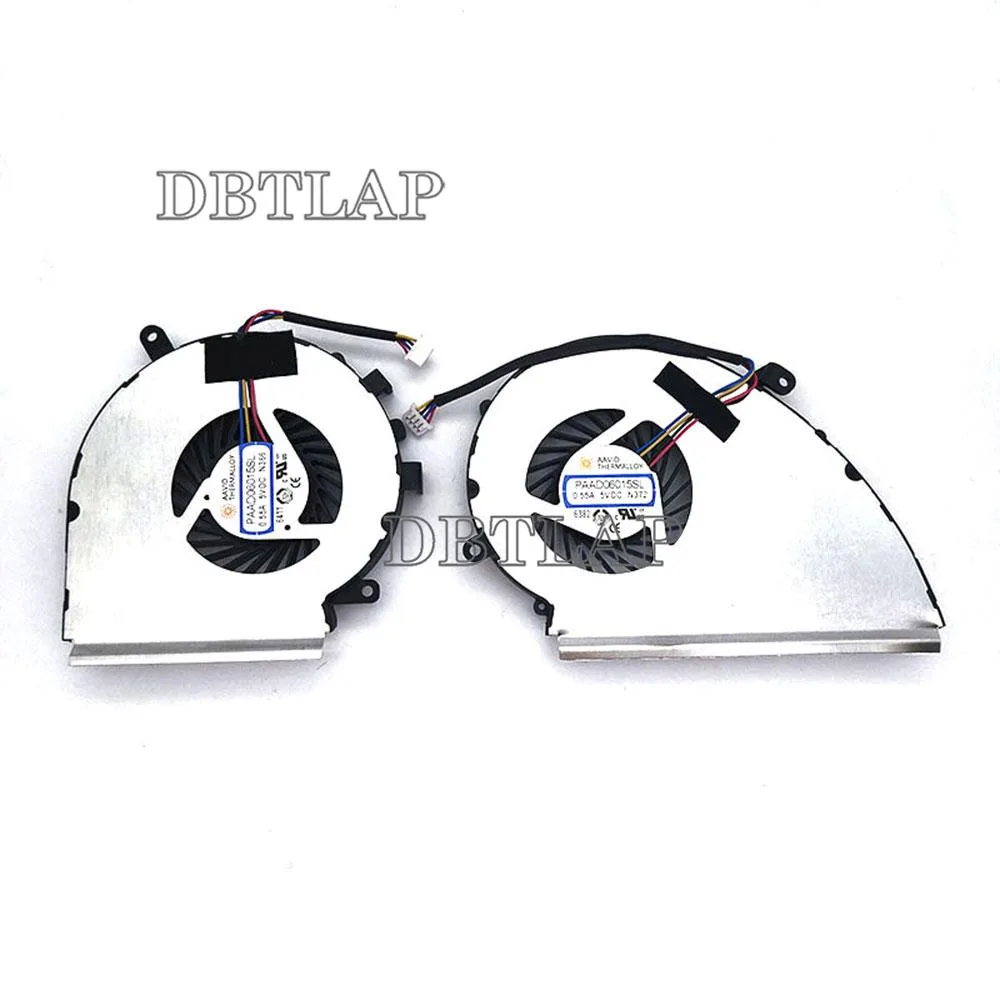 DBTLAP DBTLAP CPU GPU Cooling Fan for MSI GE62 GE72 GE62VR GE72VR MS-179B 4Pin L+R — product photo