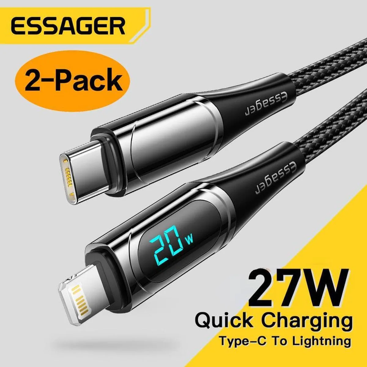 SMUGDESK SMUGDESK USB C to Lightning Cable 2 Pack 3.3FT 20W PD MFi Certified — product photo