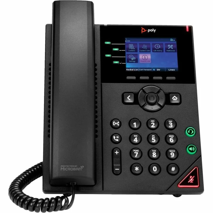 Plantronics Plantronics Poly VVX 250 4-Line IP Phone PoE Black 89B58AA — product photo