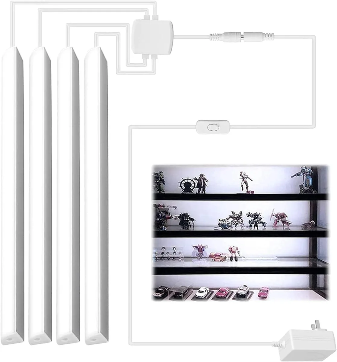 BFKK BFKK 4pcs 12" V-Shape LED Light Bars 1200lm 12W 6000K — product photo