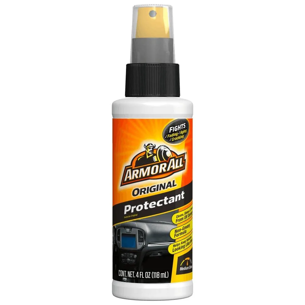 White 4 fl oz spray bottle of Armor All protectant
