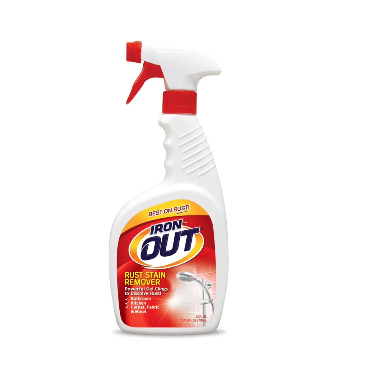 White 24 Fl Oz spray gel bottle with trigger, 11.25 inches tall