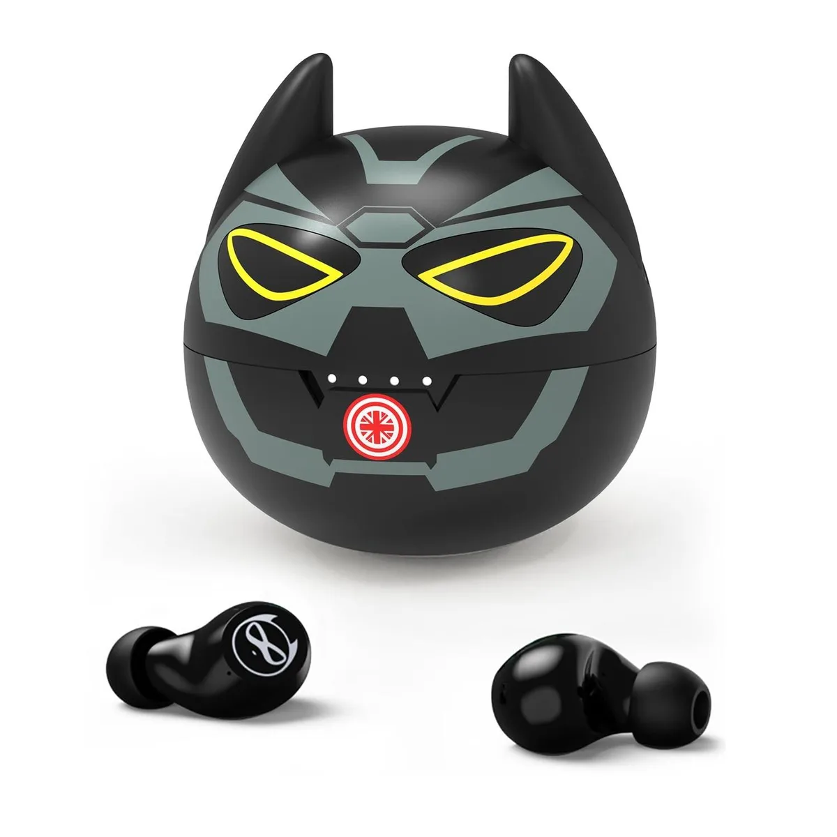 Cartoon-design wireless earbuds in charging case