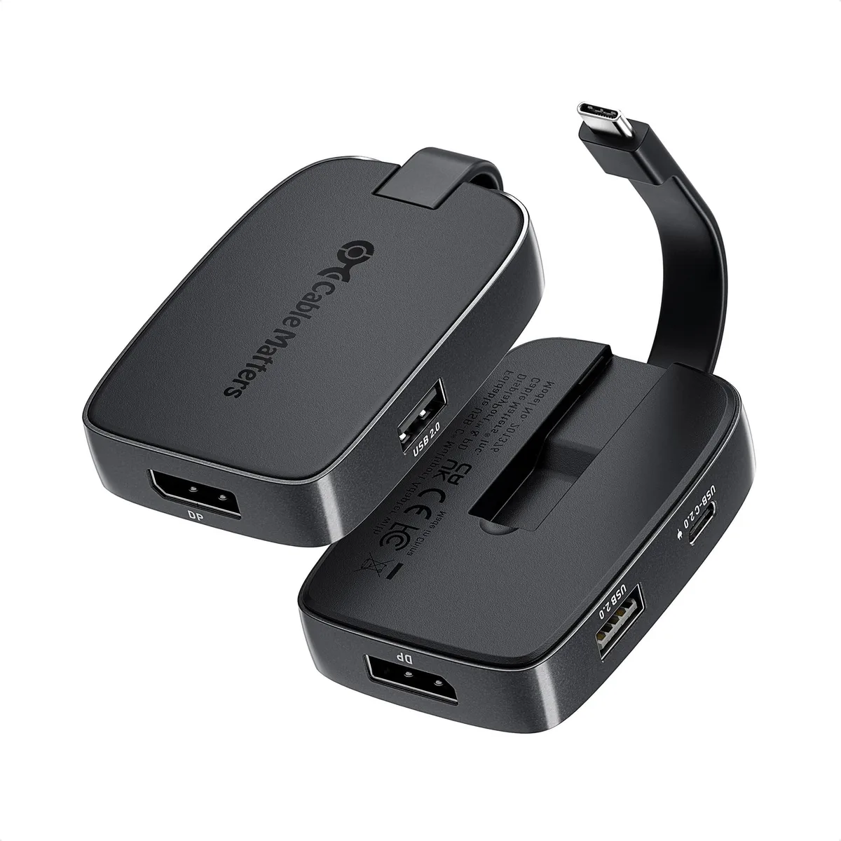  Cable Matters 201376-BLK USB-C to DisplayPort 1.4 Hub 100W PD — product photo