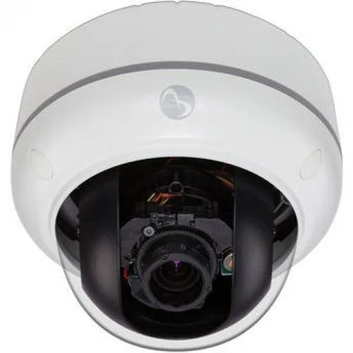 White mini dome camera with varifocal lens, ceiling or wall mount