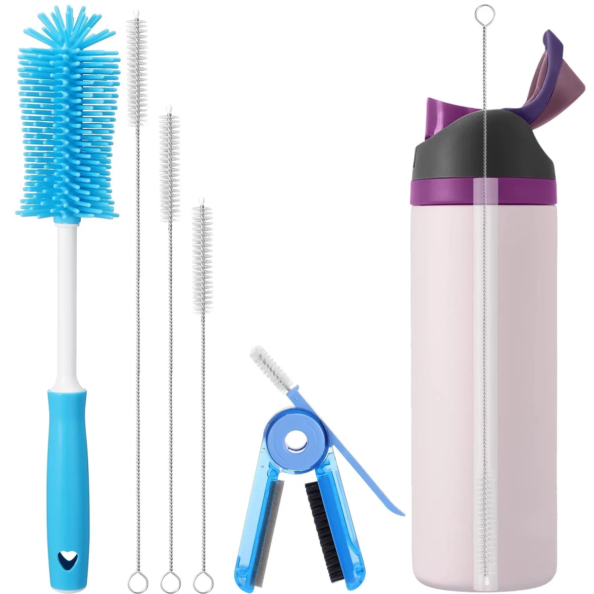 Palksky cleaning kit with long brushes and 3-in-1 tool for Owala bottles