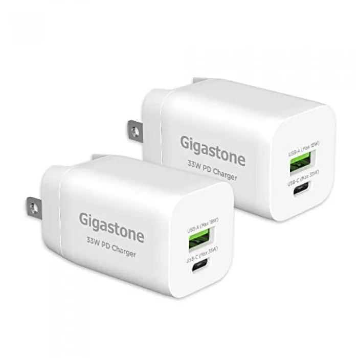 Gigastone Corporation Gigastone Corporation PD-6330W 30W USB-C Charger 2 Pack — product photo