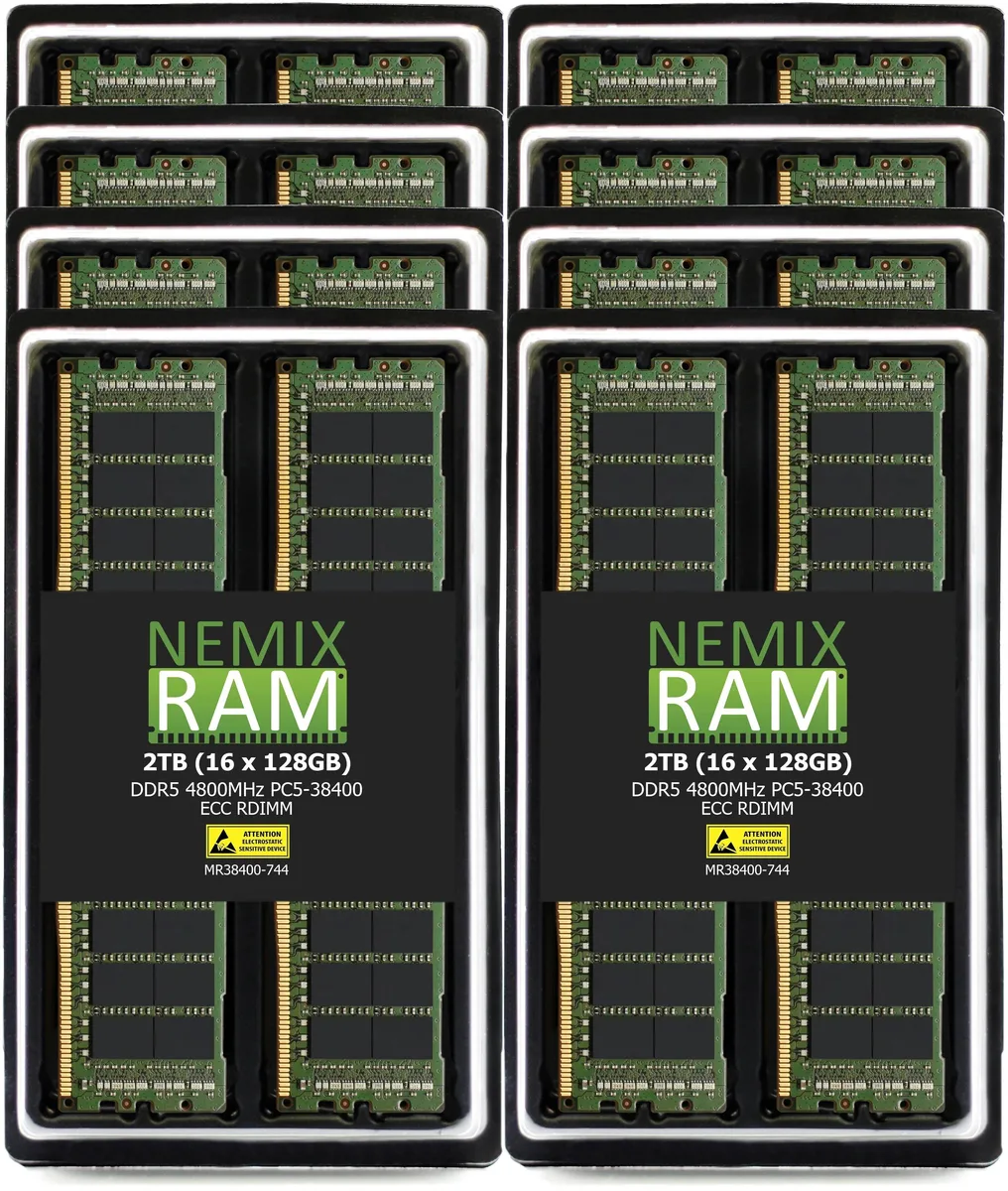 NEMIX RAM NEMIX RAM RS700-E11-RS12U 256GB (2x128GB) DDR5 4800 ECC RDIMM memory upgrade — product photo