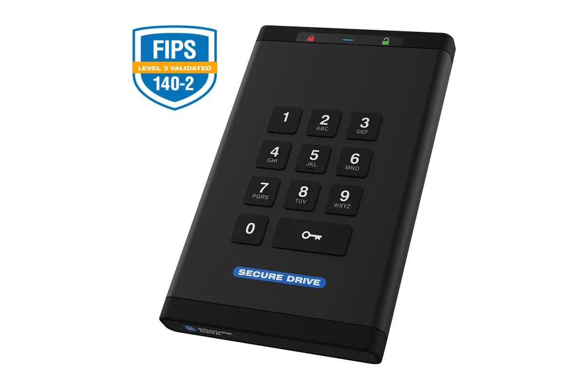 SECUREDATA SECUREDATA SecureDrive KP 250GB Encrypted Portable SSD — product photo