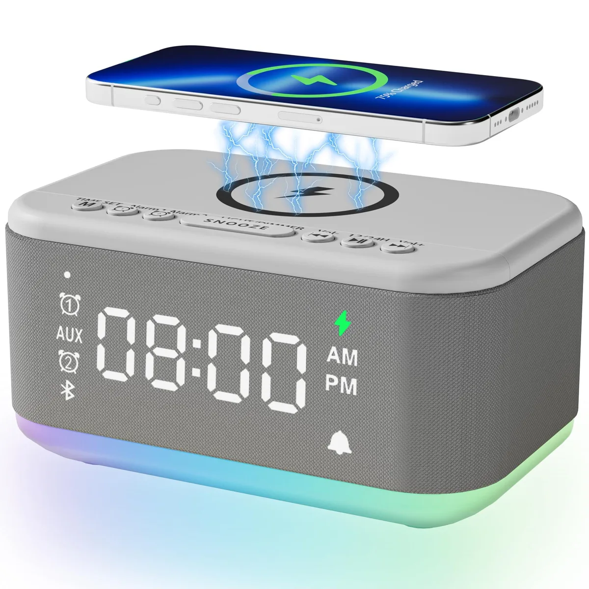 SAMSUNG A21-B Bluetooth 5.0 Alarm Clock Black — product photo