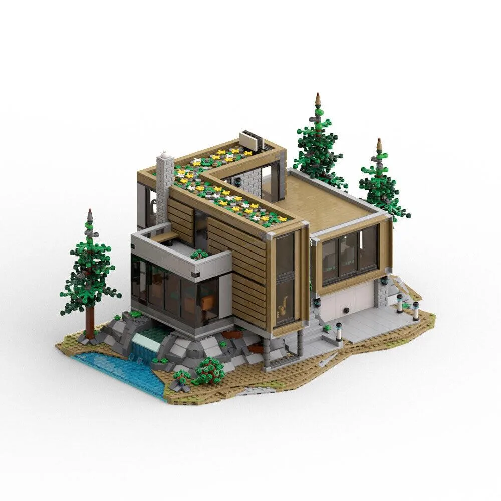 ZITIANYOUBUILD ZITIANYOUBUILD Modern House Modular Mansion 3163 Pieces MOC — product photo