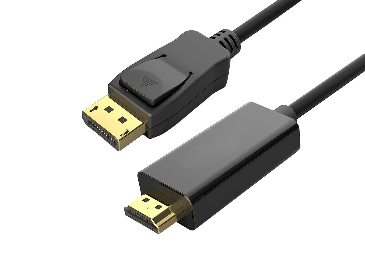 iXever iXever DP2HD6FT-BK DisplayPort to HDMI cable 6 ft 1080p — product photo