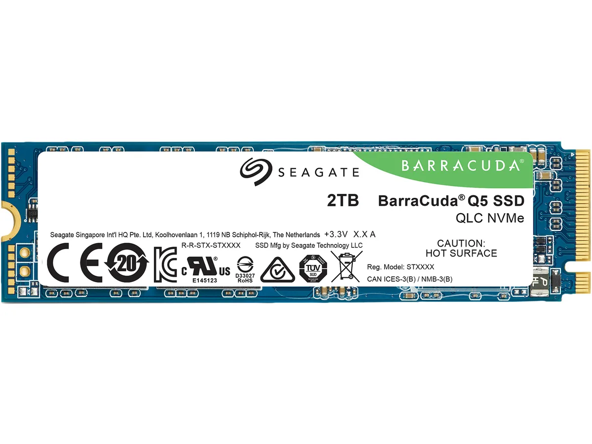 Seagate Seagate BarraCuda Q5 ZP2000CV3A001 2TB M.2 2280 PCIe Gen3 x4 NVMe 1.3 3D QLC internal SSD — product photo