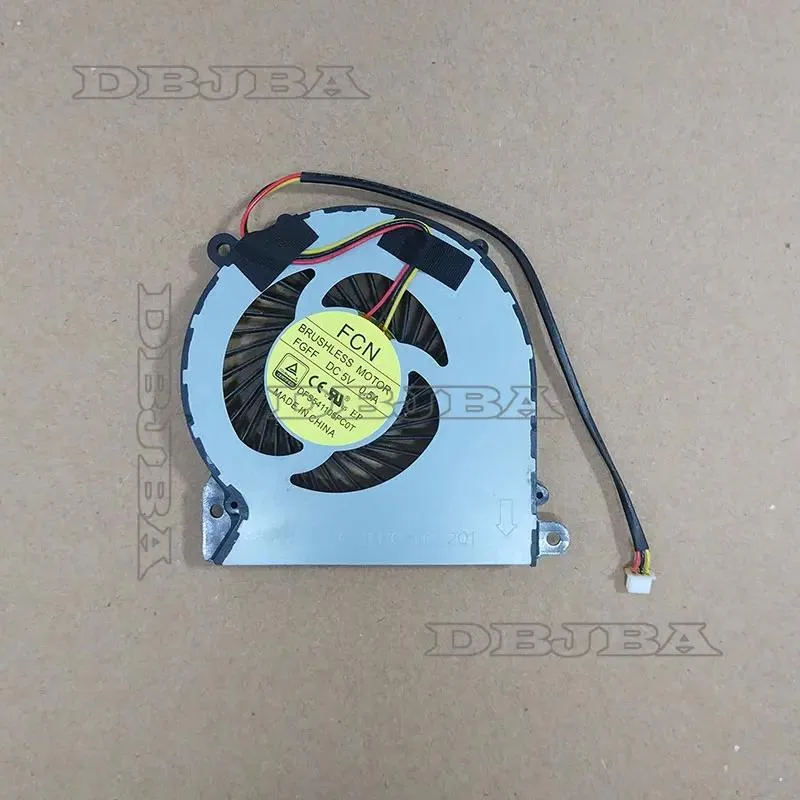 Small black laptop CPU cooling fan with three-pin connector