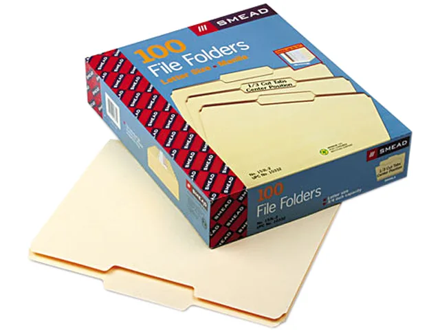 Smead Smead 10332 File Folder Letter Manila 11-pt 100/Box — foto do produto