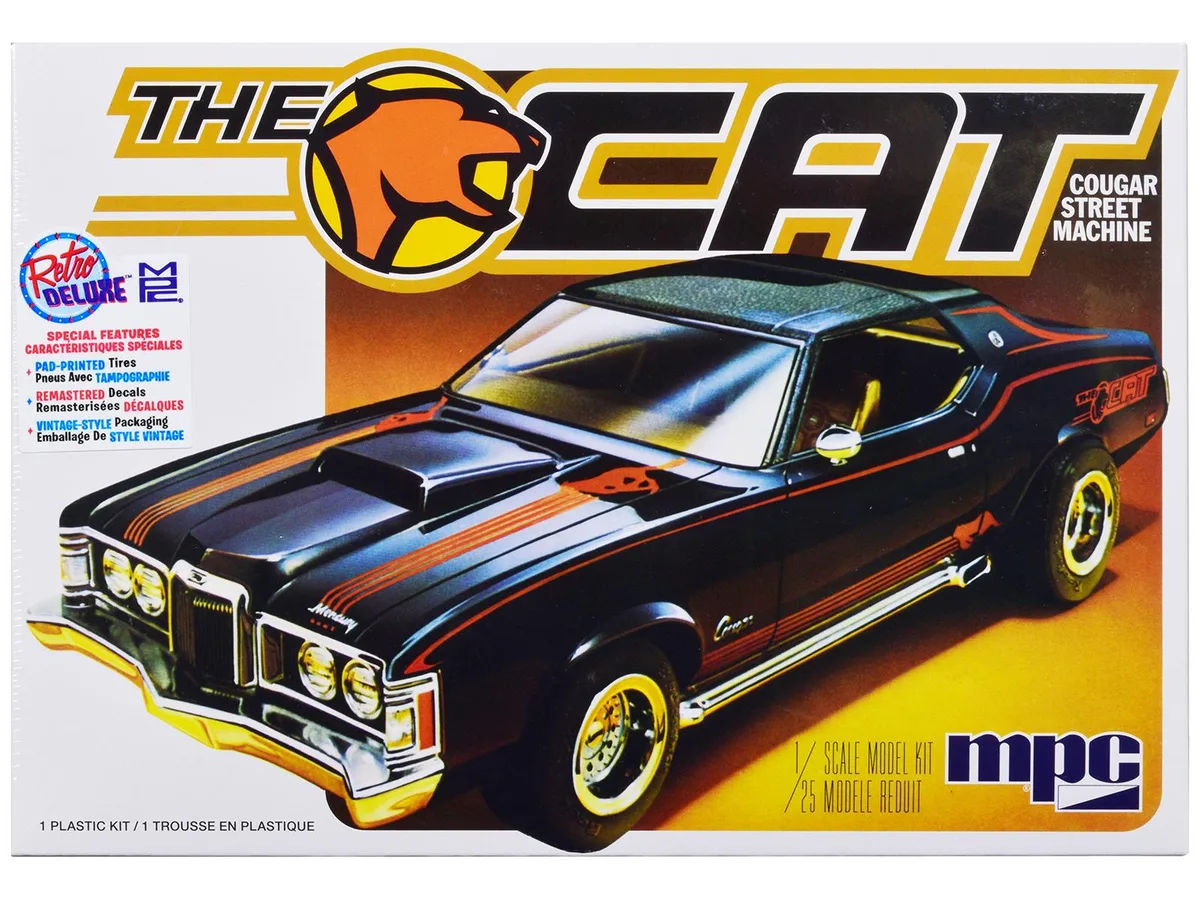 Mpc Mpc 1973 Mercury Cougar "The Cat" 1/25 Scale Model Kit 127 Parts — product photo