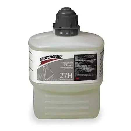Clear liquid in a white 2L bottle with grey 27H label